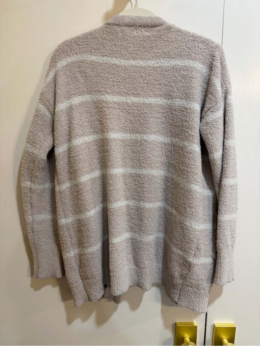 miami Cream and White Striped Open-Front Cardigan - Picture 6 of 6